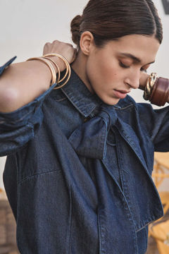 Picture of DARIA BLOUSE WITH PUSSY BOW